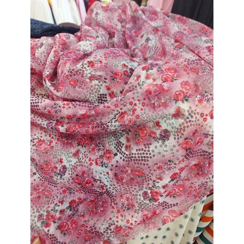 kain spandek premium  - kain spandek premium halus lembut 150cm ( pink ) A