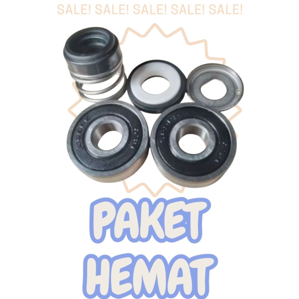 Paket Hemat Mecanical Seal + Bearing Pompa Air Sanyo Panasonic Nasional