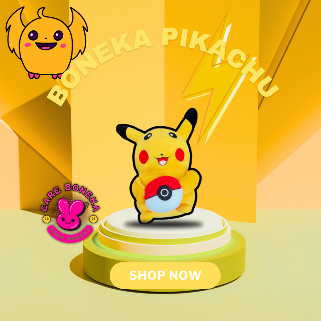 Care Boneka Boneka Pikachu Lucu dan Halus Cocok Temani Anak Bermain dan Tidur