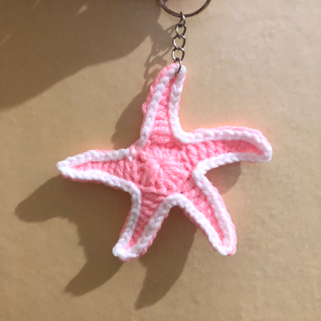 Starfish Crochet Keychain/Bag charm - Gantungan Bintang Laut Rajut
