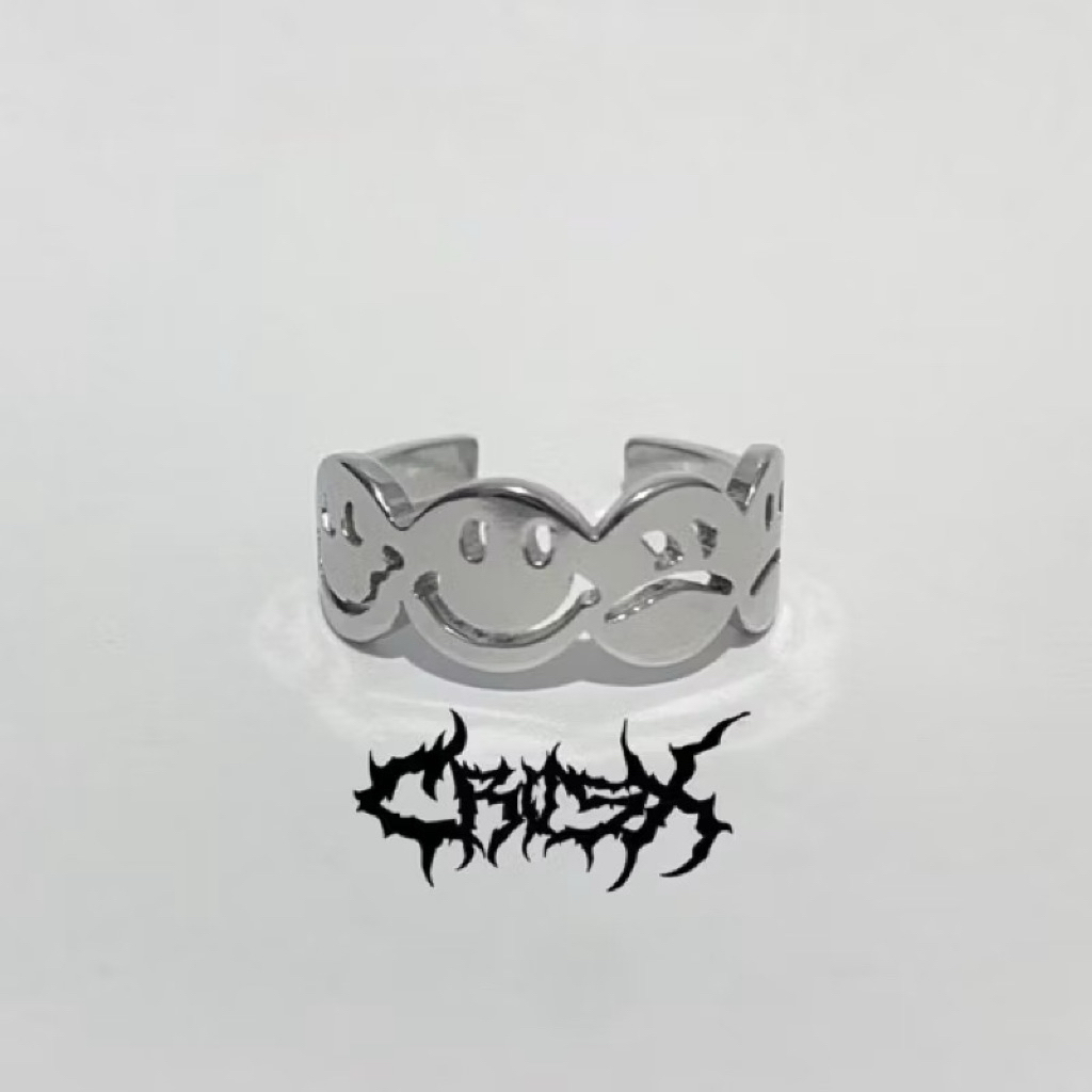 TOTO RING / SMILEY SAD RING / HAPPY SAD RING / MOOD RING / COUPLE RING CINCIN COUPLE KOREAN STYLE RI