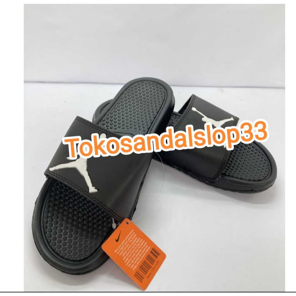 Sandal pria wanita sendal slop sport swoosh bloods FLIP FLOP Lis Putih