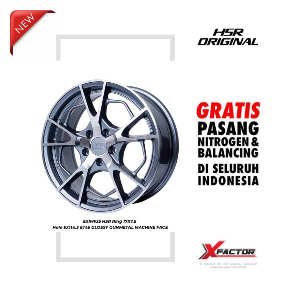 VELG MOBIL HSR R17 HSR EXIMIUS R17X7.5 H 5X114,3 ET45 SUPER SALE