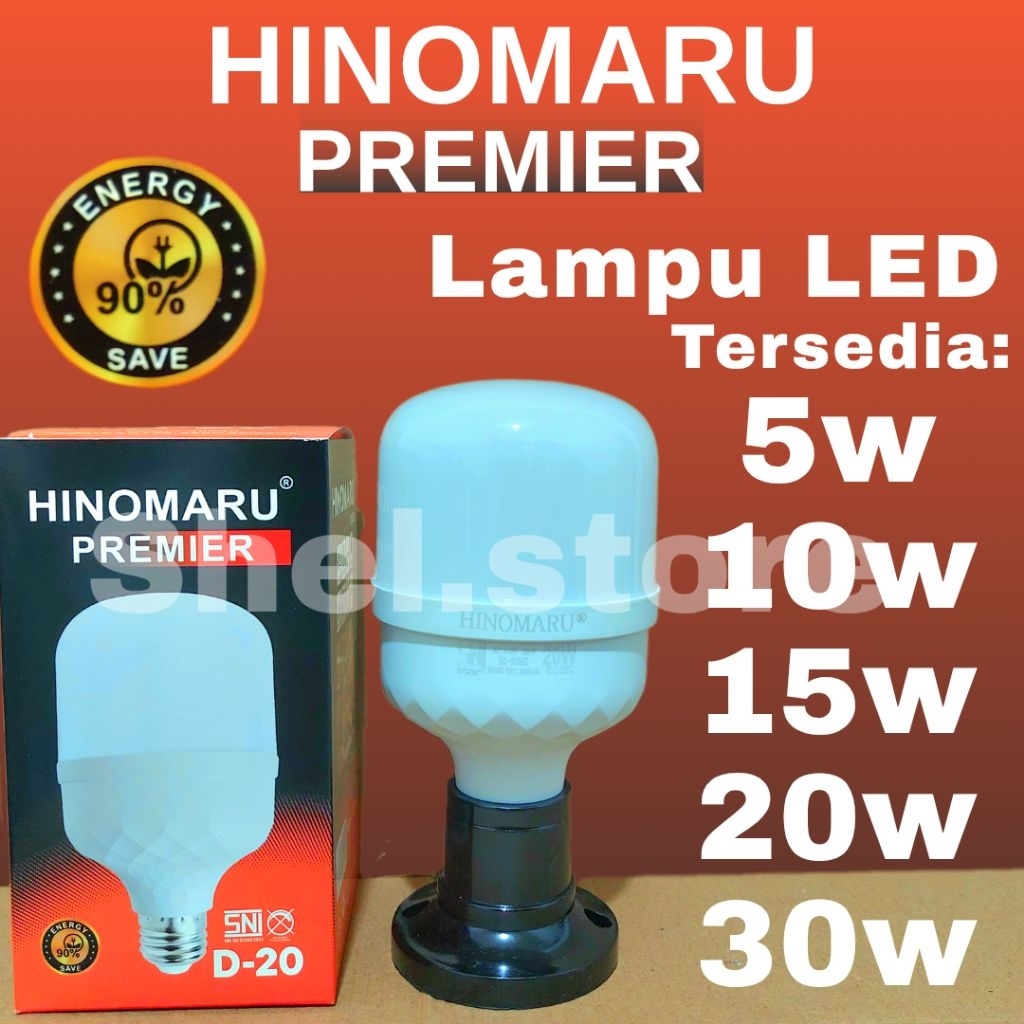 Hinomaru Premier Lampu LED 5 Watt 20 Watt 30 Watt | Lampu Bohlam Capsul Cahaya Putih Lampu Ekonomis
