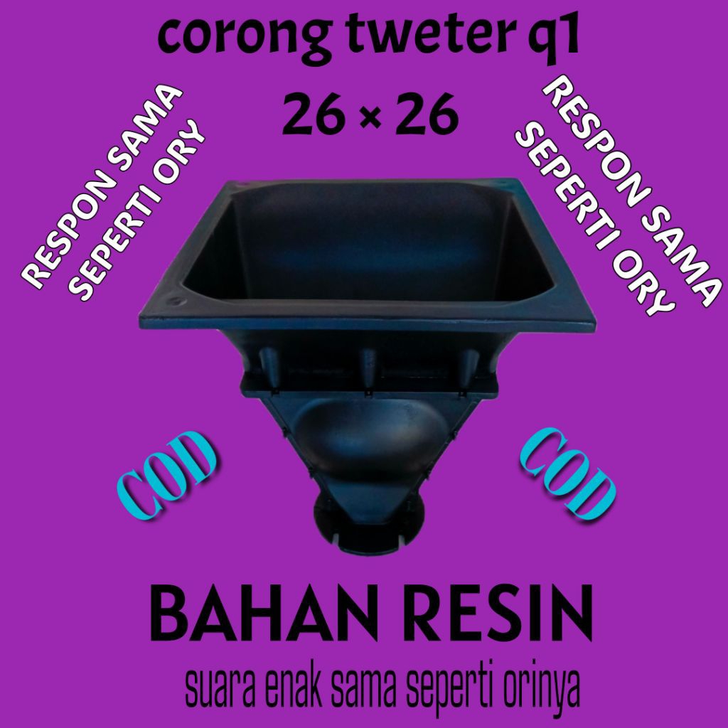 Horn tweeter custom model Q1 26×26 BAHAN RESIN