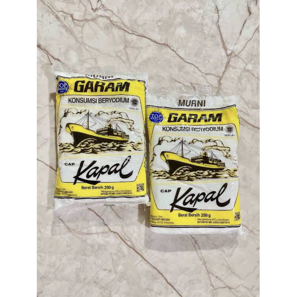 Garam Cap Kapal 250gramn gratis ongkir serius 0 rupiah tanpa omon omon
