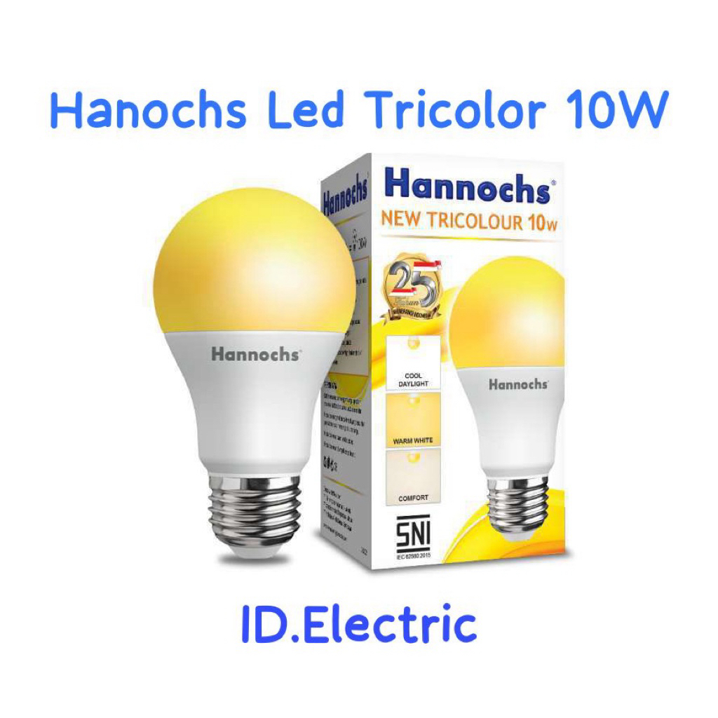 HANNOCHS LED New Tricolour 10 watt 1 lampu 3 warna
