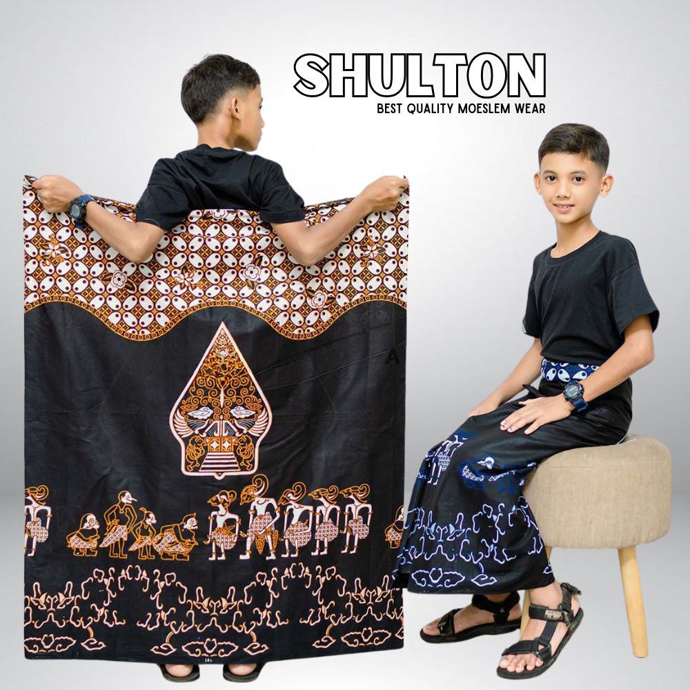 SARUNG BATIK ANAK LAKI LAKI SARUNG ANAK TANGGUNG SARUNG WAYANG MOTIF PANDAWA SARUNG TRADISIONAL