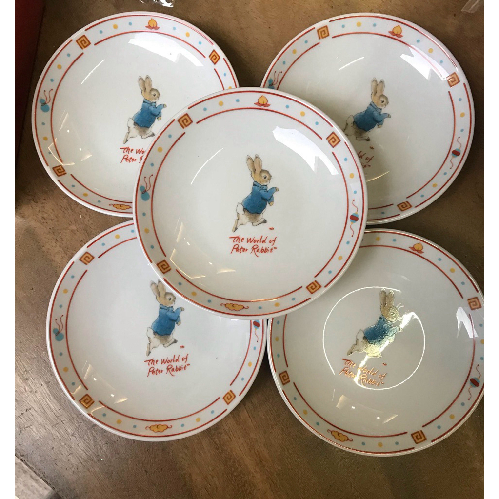 peter rabbit small plate set / peter rabbit sauce plate