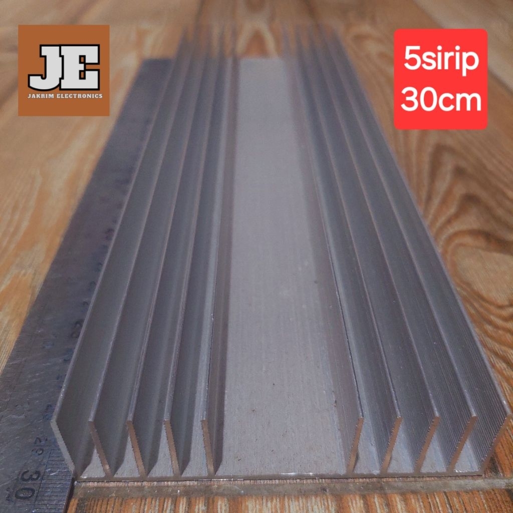 Heatsink Headsink 5 sirip 30 cm Pendingin Transistor Tebal