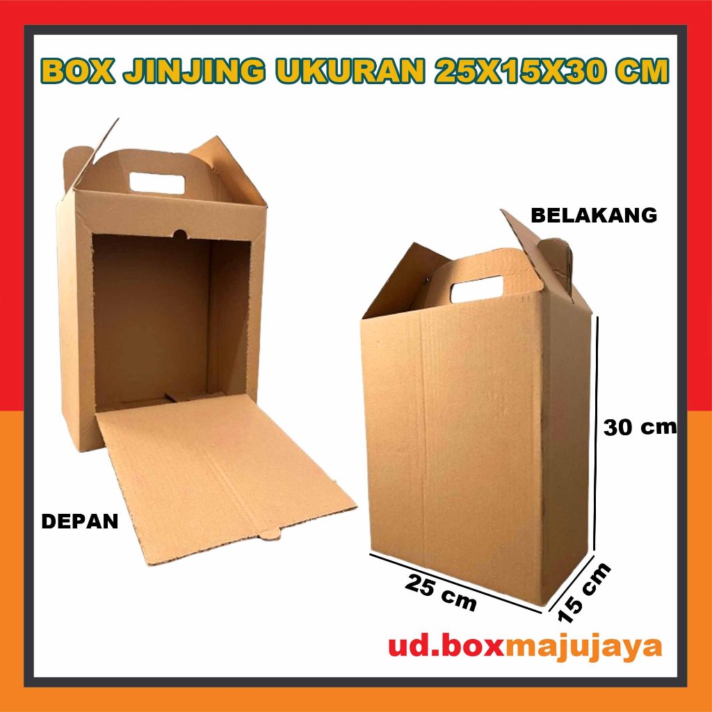 Box Jinjing 25x15x30 cm /  Kotak Hampers Kue Kering Lebaran / Box Jinjing / Kardus Polos