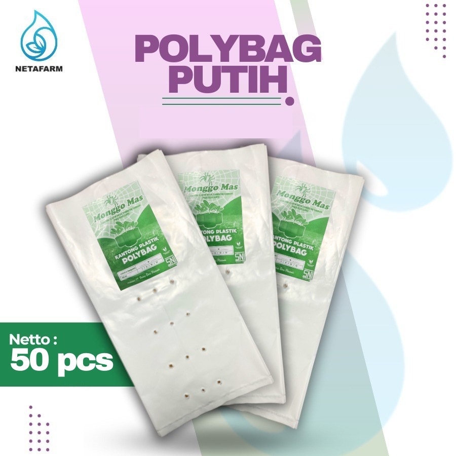 POLYBAG PUTIH MONGGO MAS Uk 40/20x40 - 1 Pack
