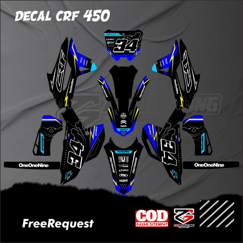 DECAL CRF 450 DECAL CRF 450 FULL BODY BISA REQUEST FULL BODY DECAL CRF 450
