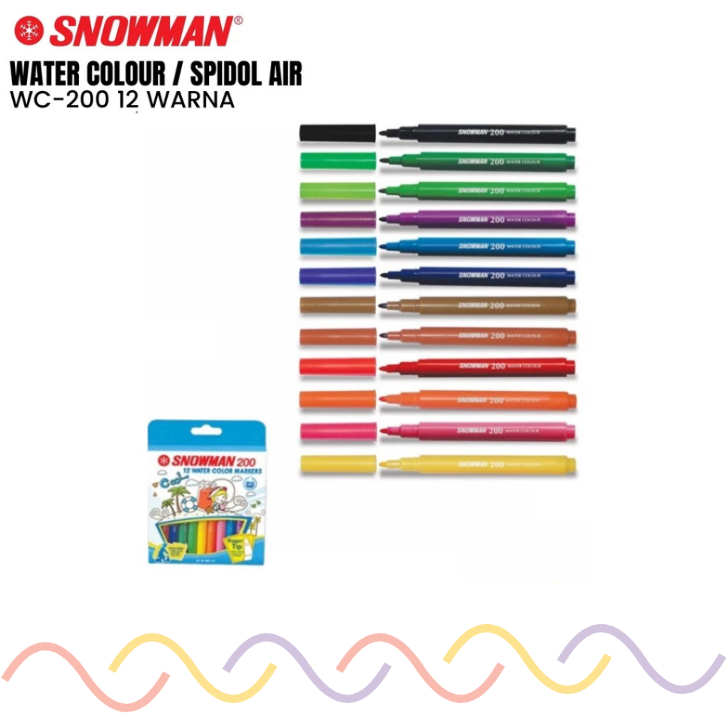 SPIDOL SNOWMAN 200 WATER COLOUR / SPIDOL AIR WC-200 12 WARNA