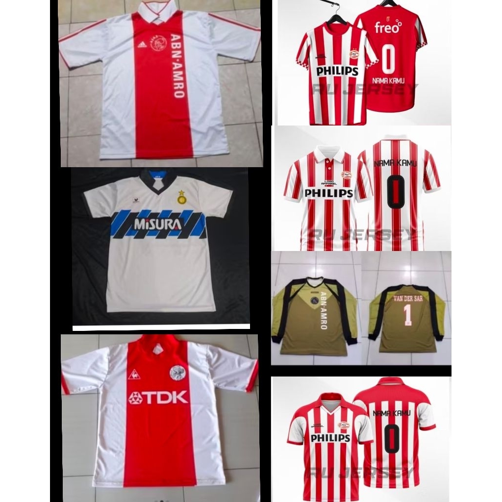 Jersey Ajax 1982/1983 Retro Classic/Jersey Inter 1991 Away Misura/Jersey Ajax 2000/2001 Home/Jersey 