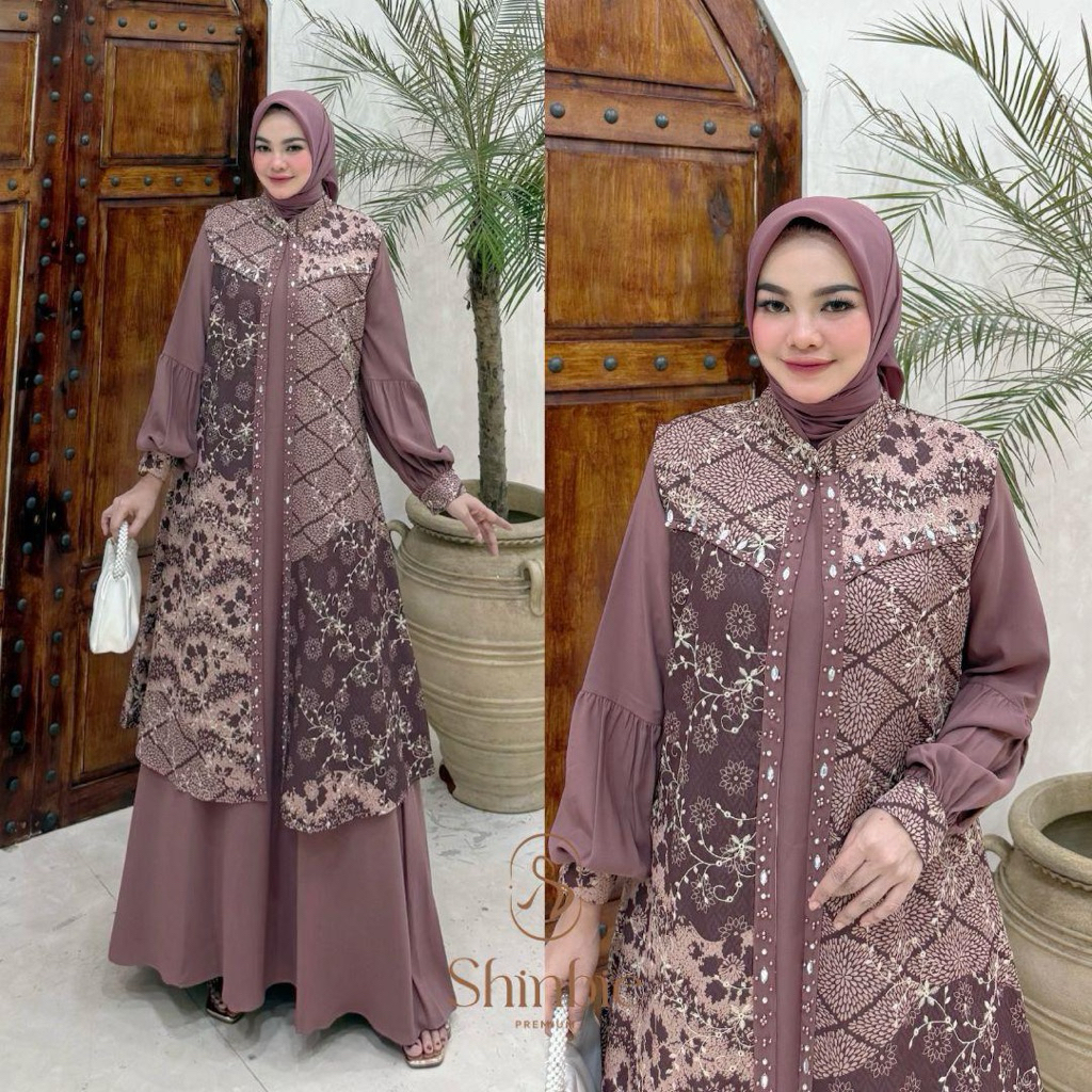 Gamis shinbie Anjani dress / Anjani dress 2 in 1 / Anjani dress 2 in 1 vol 2 / gamis anjani / gamis 