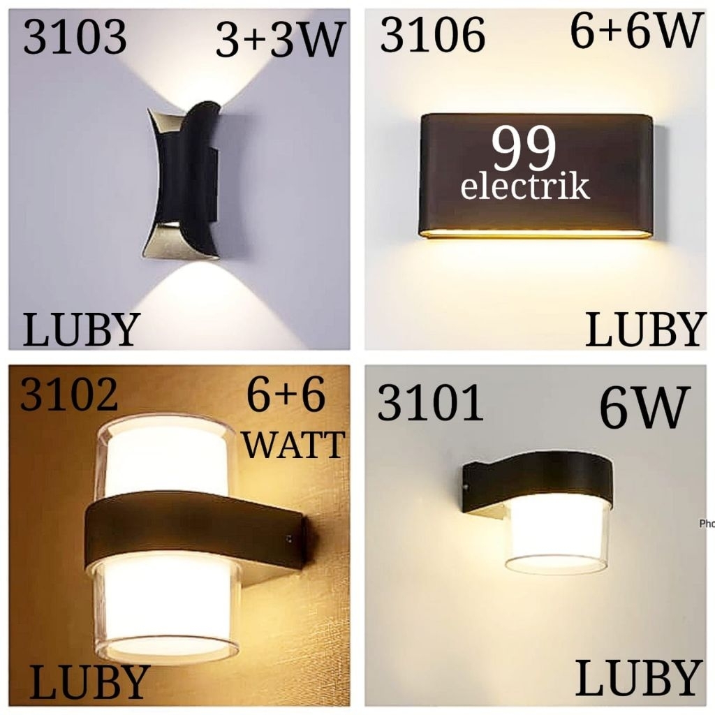 LUBY LAMPU LED HIAS / LAMPU DINDING / LAMPU TERAS CAHAYA KUNING /LAMPU TERAS LUBY