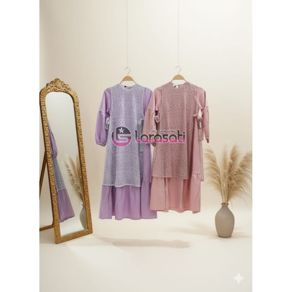 Busana Gamis Anak Perempuan Ovalle Broklat // Busana Gamis + hijab