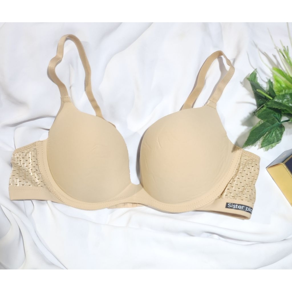 FANGXHITING - Bra Wanita BH Seamless Tanpa Kawat Busa tebal ±3cm Bra Push up Size 34-40 Kait 2 bh 51