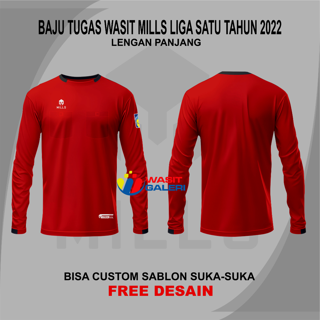 BAJU TUGAS WASIT MLLS LIGA 1 BRI 2022 LENGAN PANJANG (FAIRPLAY)