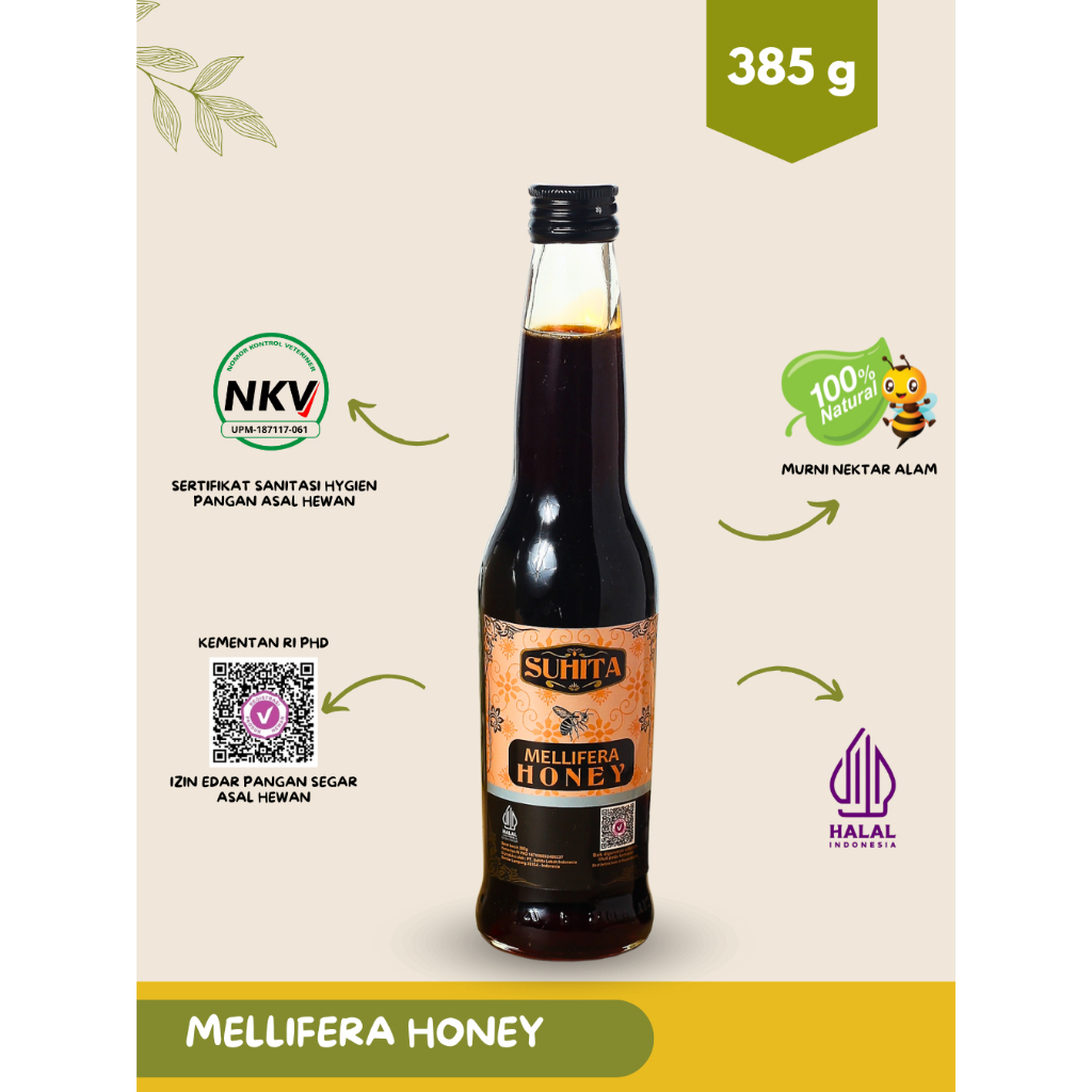 Madu Suhita / Madu Melifera Nektar Akasia Crassicarpa / Madu Murni 385g