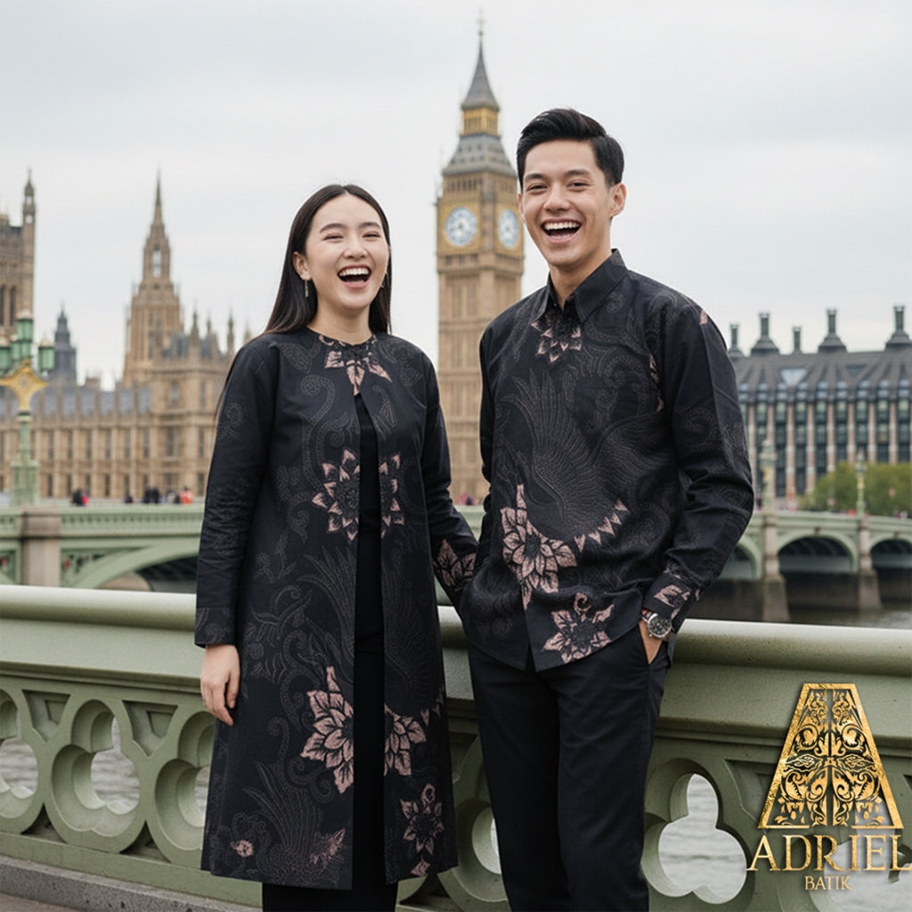 HARSHA BATIK PREMIUM (Kemeja PRIA / Outer WANITA) - Kemeja Outer Batik Premium Solo Lengan Panjang S