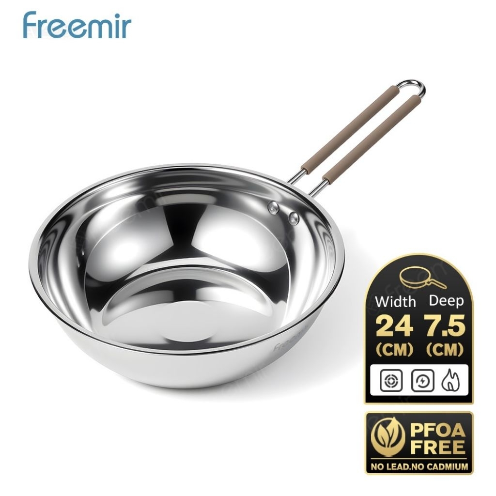 freemir wajan stainless steel 24cm 304
