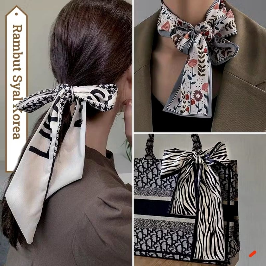 Scarf Wanita Korea / Scraf Leher / Scraf Tas / Syal Wanita / Scarf Syal Leher Bandana/ Ikat Rambut S