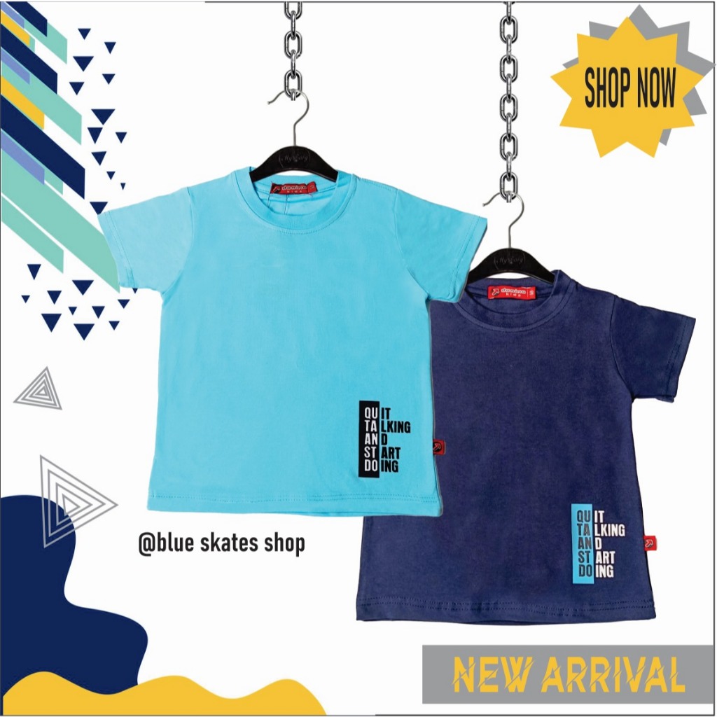 Kaos anak laki laki cotton Spandek  premium 1-6 tahun