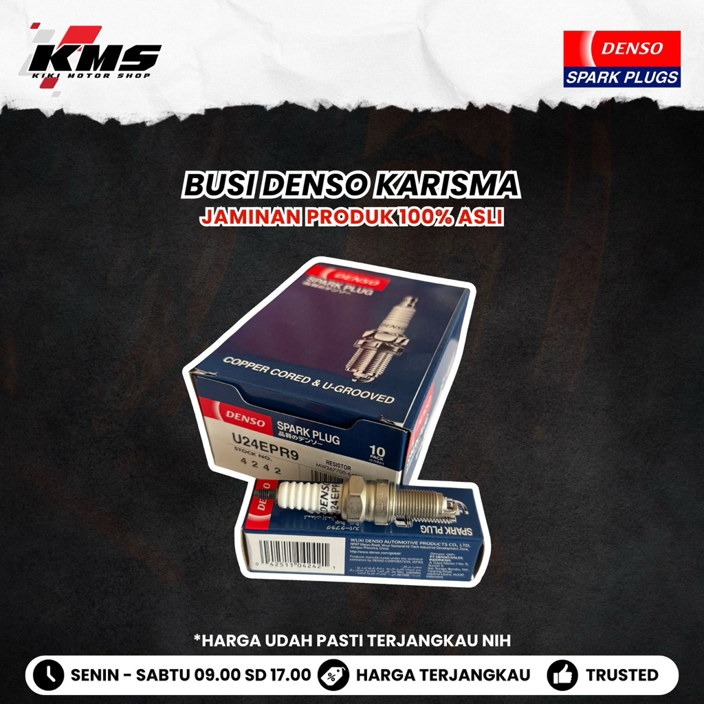 busi motor denso karisma denso asli