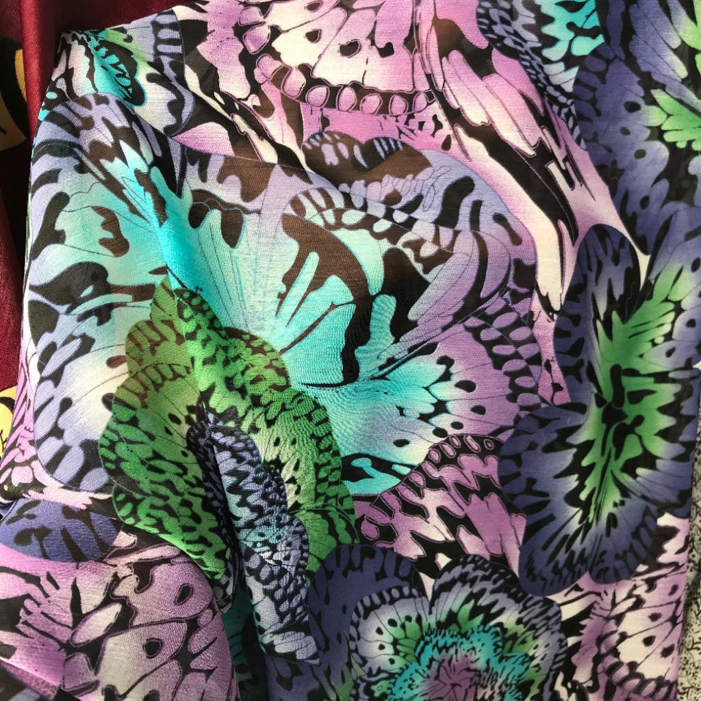 kain sifon yoryu motif bunga ~ kain sifon motif bunga ~ kain sifon premium Ajo