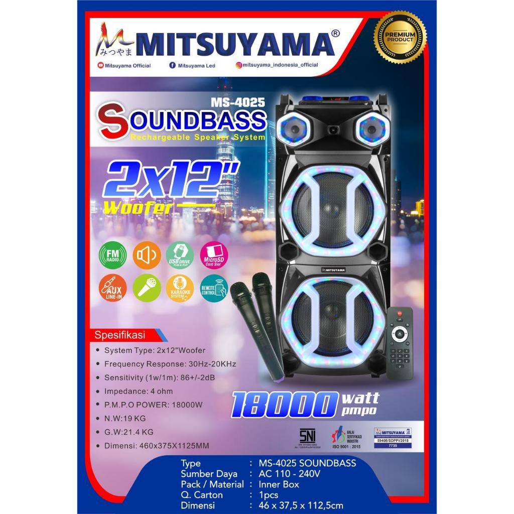 Speaker system Soundbass Rechargeable MITSUYAMA MS-4025