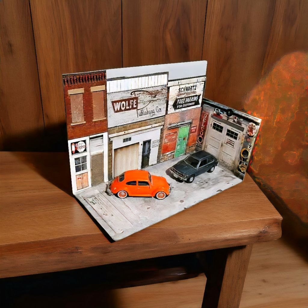 Diorama papercraft Garasi Tua