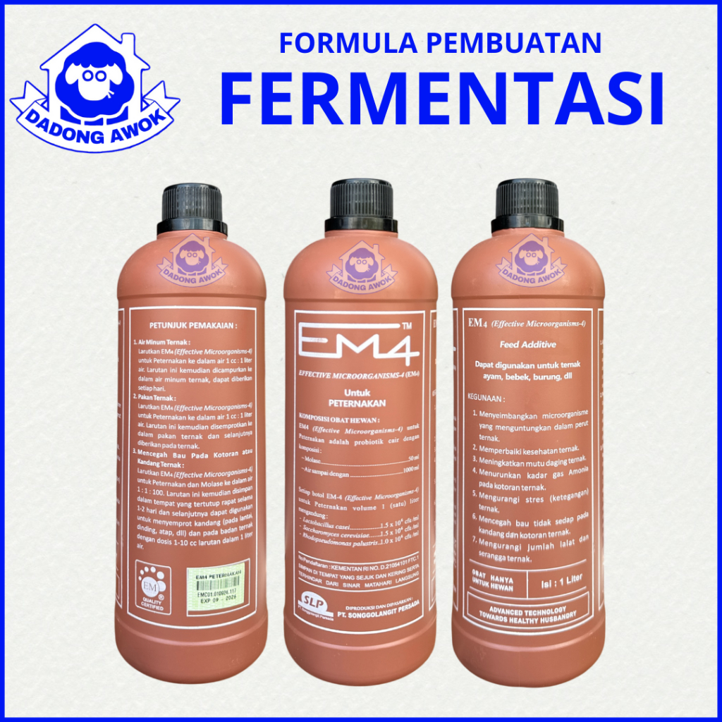 EM4 PETERNAKAN 1 LITER - EM4 COKLAT - EM4 AYAM - Probiotik - EM4 PERTANIAN - EM4 KOMPOS - EM4 LIMBAH