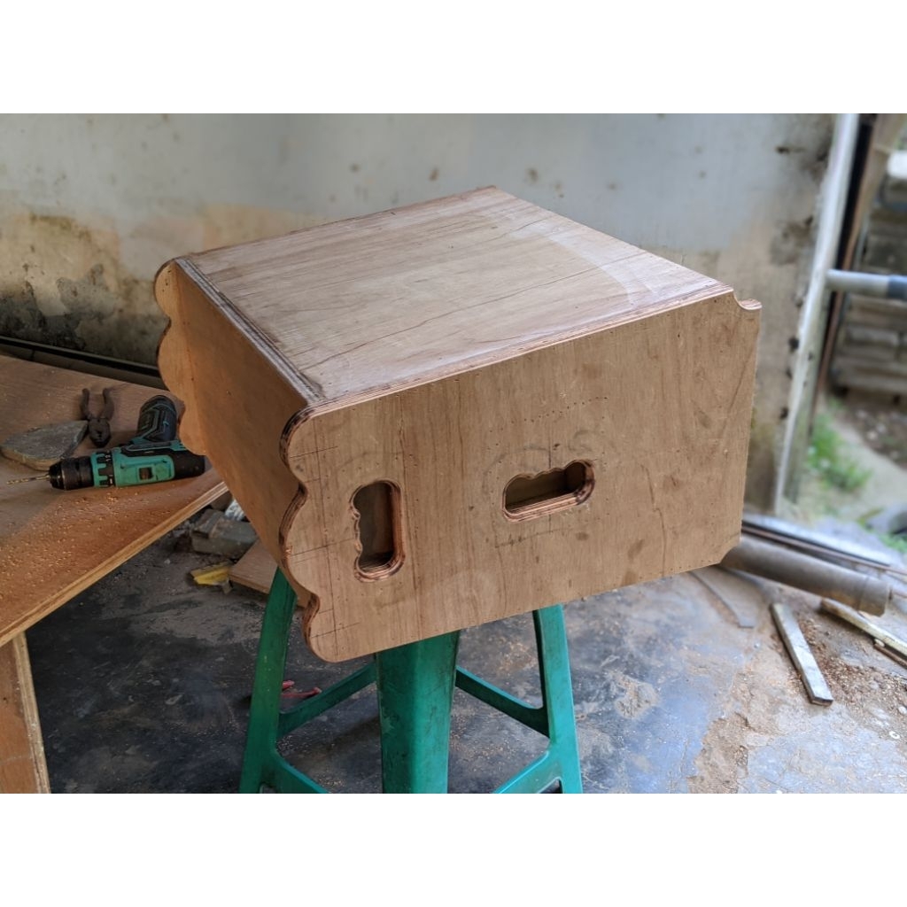 Box speaker full Meranti line array 4 acoustic 10 inch mentah bisa custom lubang tweeter