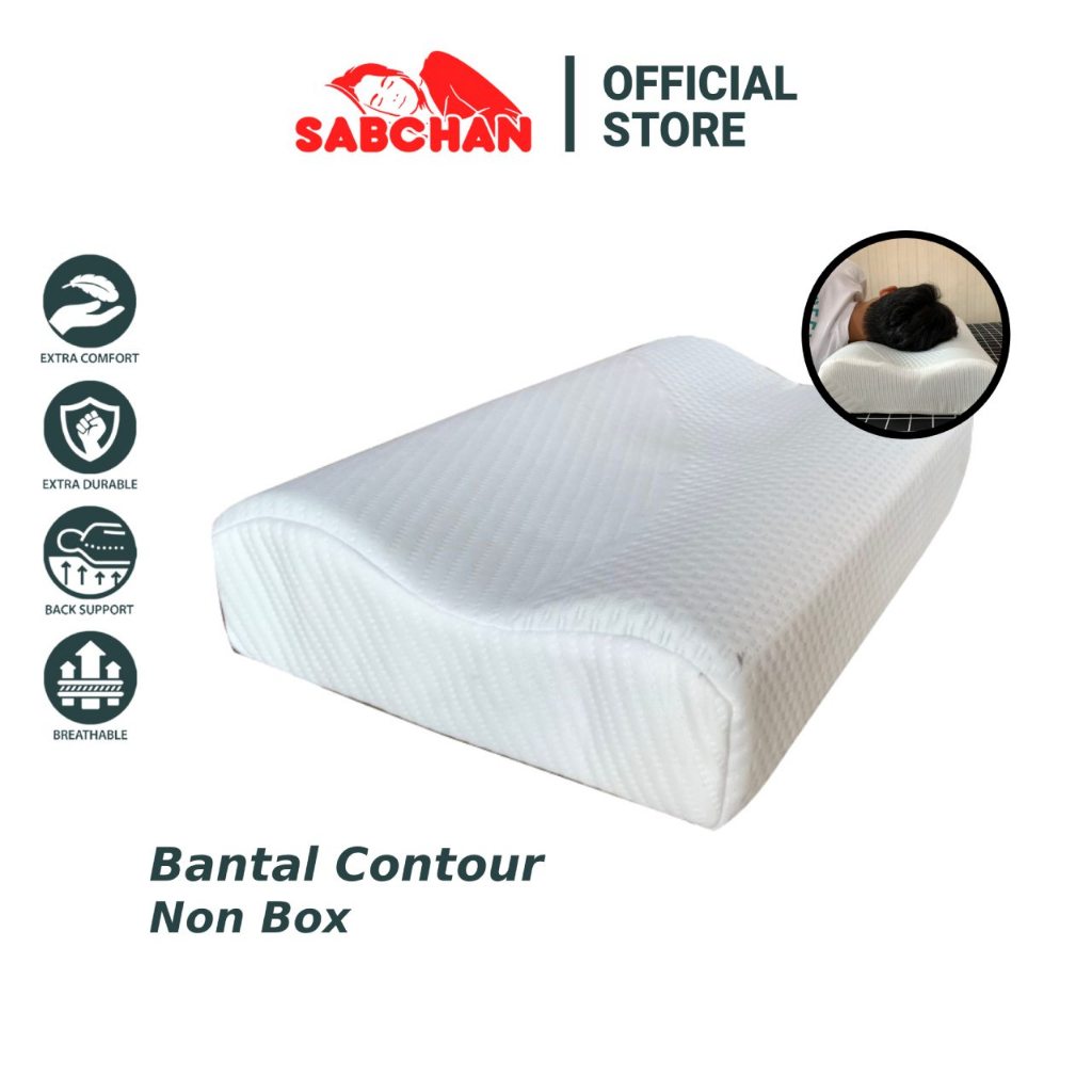 Sabchan - Bantal Kesehatan Tidur Contour Memory Foam Pillow 55 x 35 cm Tanpa Box