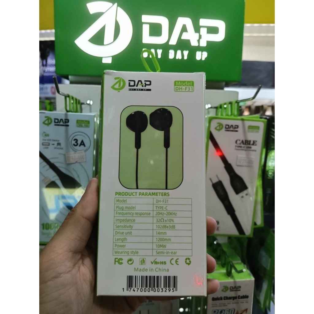 DAP HEADSET EARPHONE TYPE C SUPER BASS
