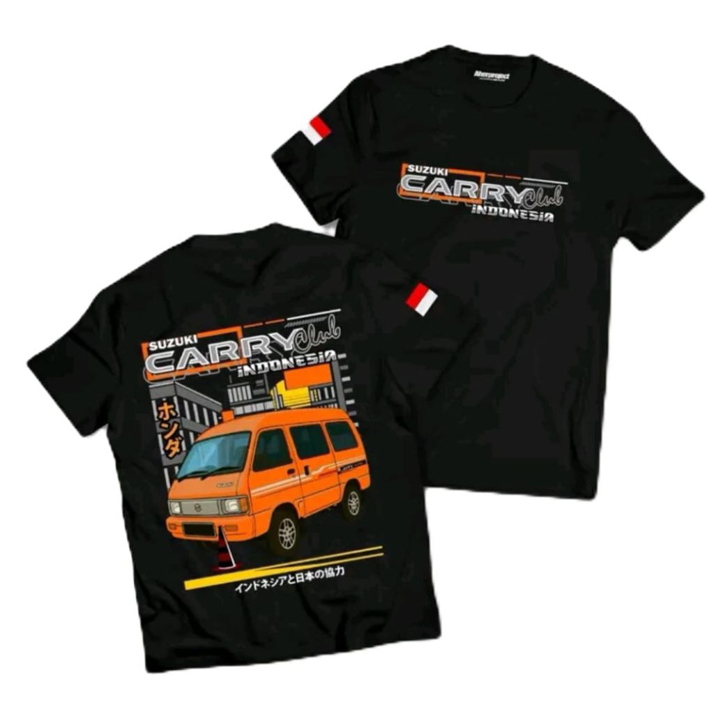 Kaos Hitam SUZUKI CARRY CLUB INDONESIA Desain Terbaru T-shirt Unisex