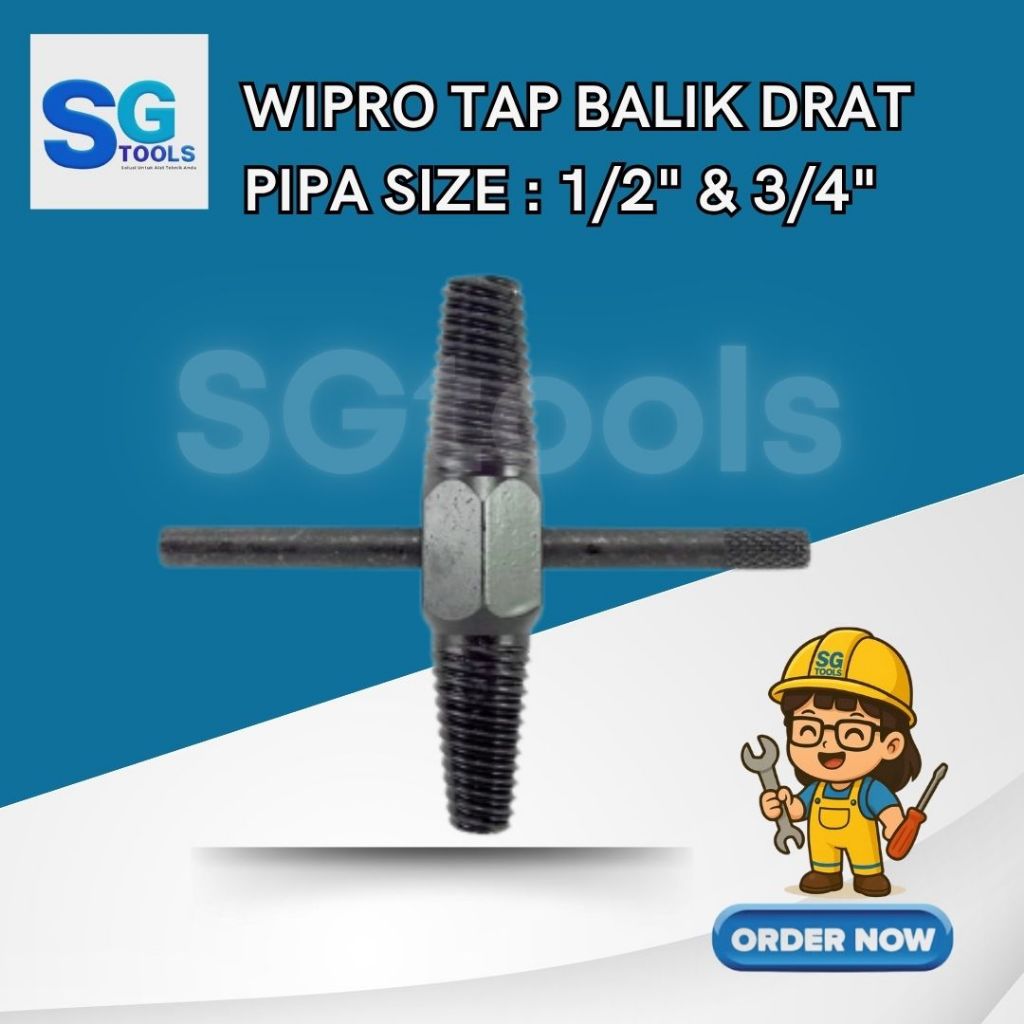 Wipro tap balik alat pembuka pipa TB-04  - Wipro Tap Balik Multifungsi u/ Pipa Air (1/2") (3/4")