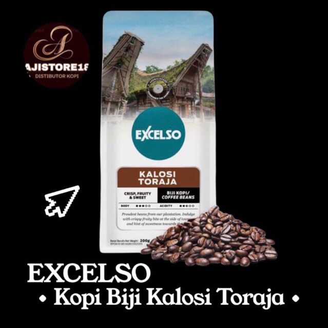 KOPI EXCELSO KALOSI TORAJA BIJI 200G- Coffee bean Excelso