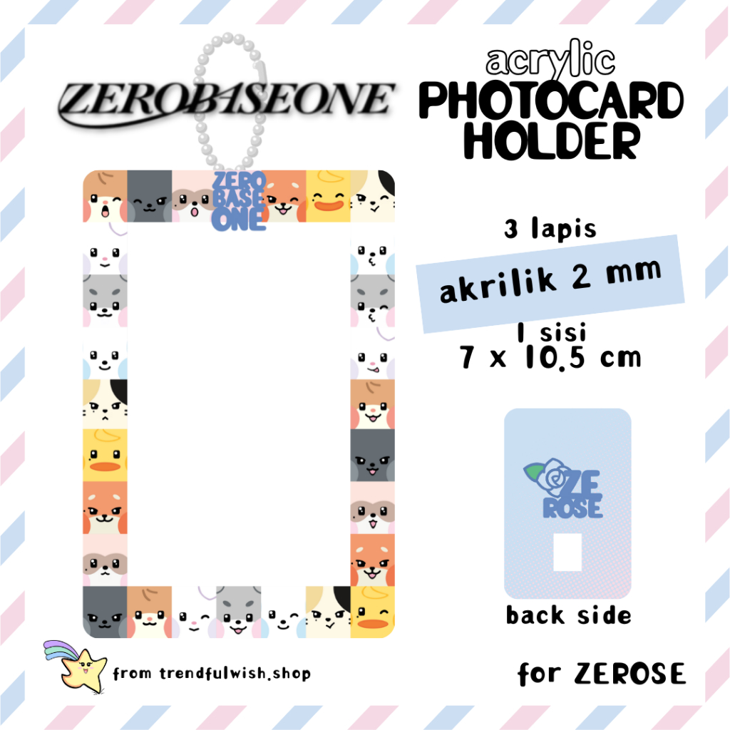 ZEROBASEONE / ZB1 / ZERONI - ACRYLIC PHOTOCARD HOLDER / PC HOLDER / CAHOL AKRILIK