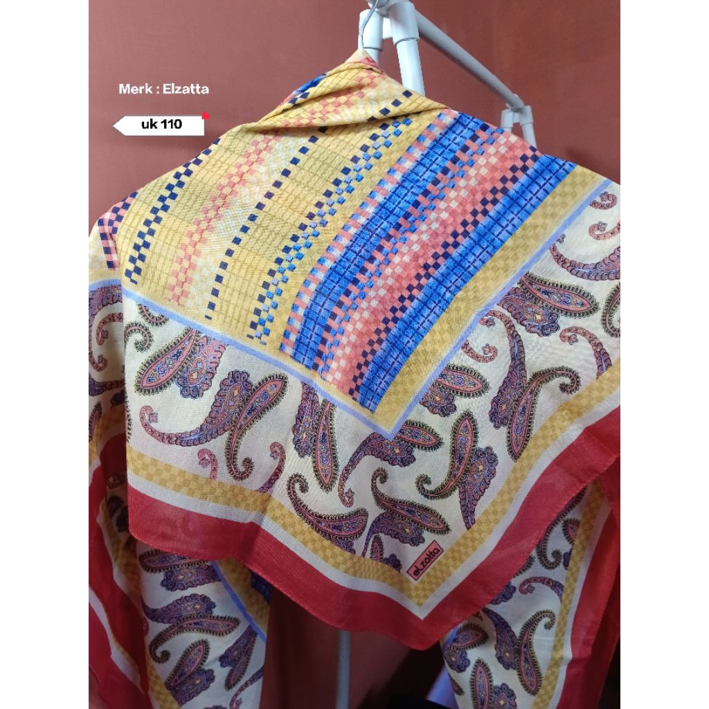 Preloved Scarf Elzatta || Hijab Motif Elzatta