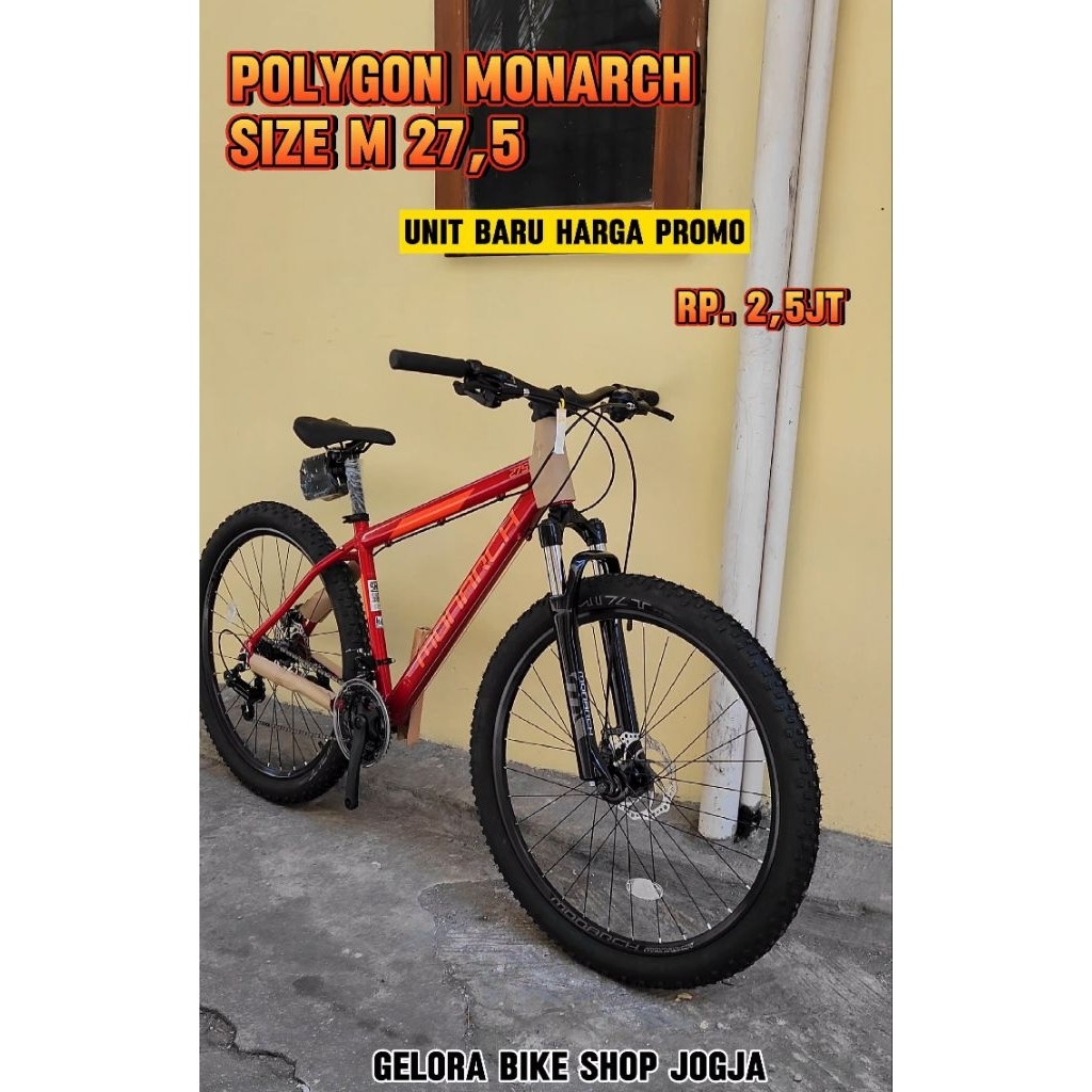 Sepeda gunung polygon monarch rims 27,5 RED