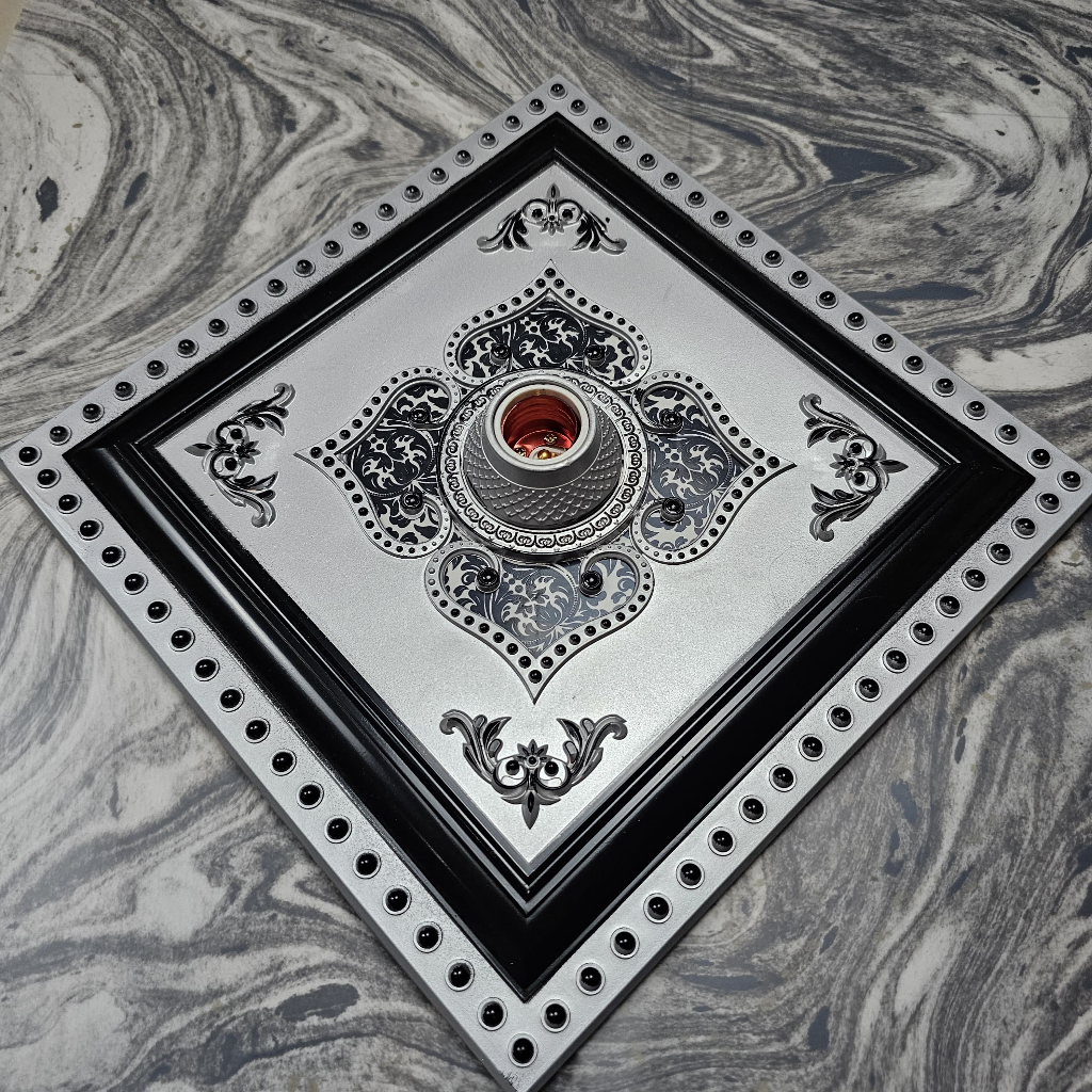 FITTING HIAS PLAFON GYPSUM 30 CM Ornamen Plafon Gypsum PVC/GRC Fiting Plafon / Fitting Lampu Ornamen