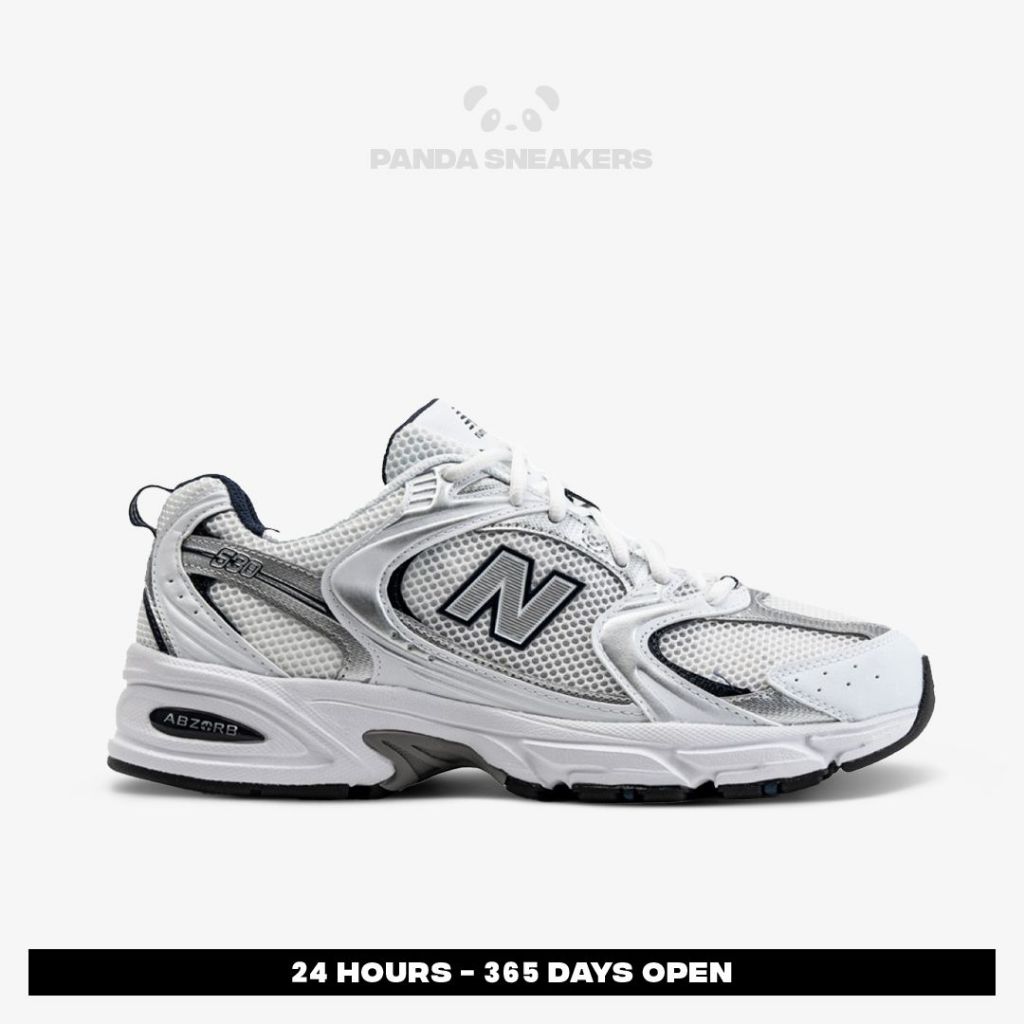 Sepatu New Balance NB 530 White Silver Navy Indigo Casual Gym Olahraga Joging Pria Wanita Sport