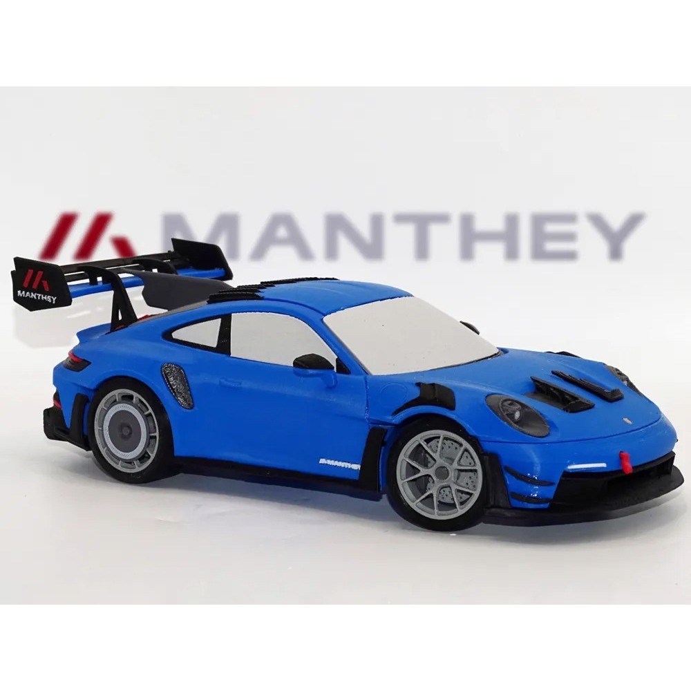 Model Miniatur Porsche 911 GT3 RS Manthey Racing Skala 1:19 dengan Setir Fungsional#NK#1#A789