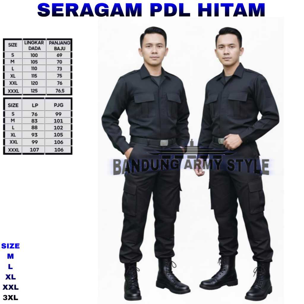 SERAGAM SETELAN PDL SECURITY BAJU PDL SATPAM PDL BRIMOB TERMURAH
