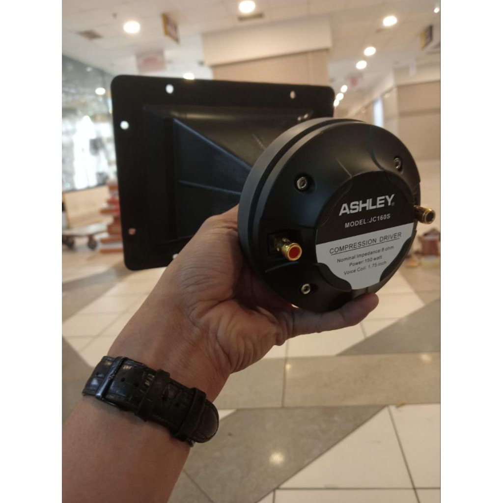 Paket Tweeter Magnet Ashley JC 160 S + Horn/ corong PVC 16x21 Compression Driver Ashley JC160S