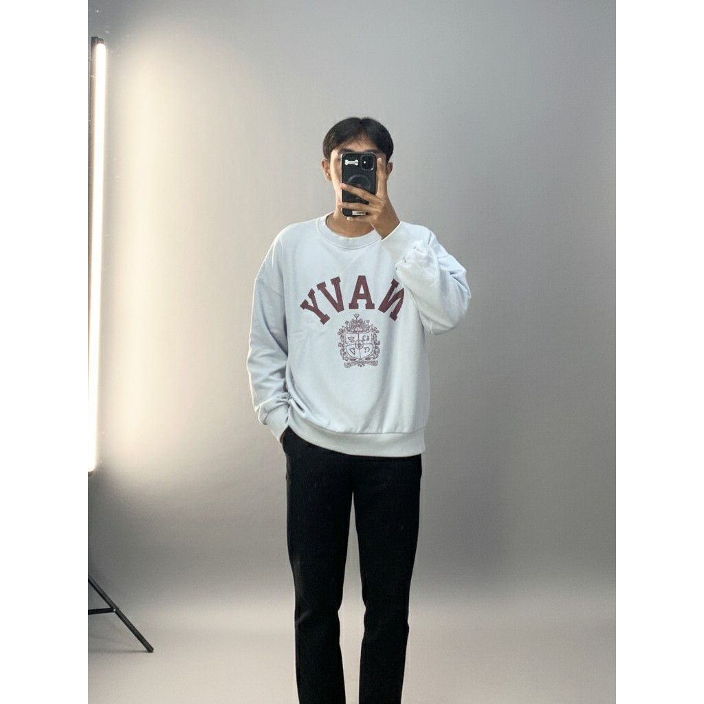 PRELOVED | CREWNECK BABY BLUE OVERSIZE UNISEX