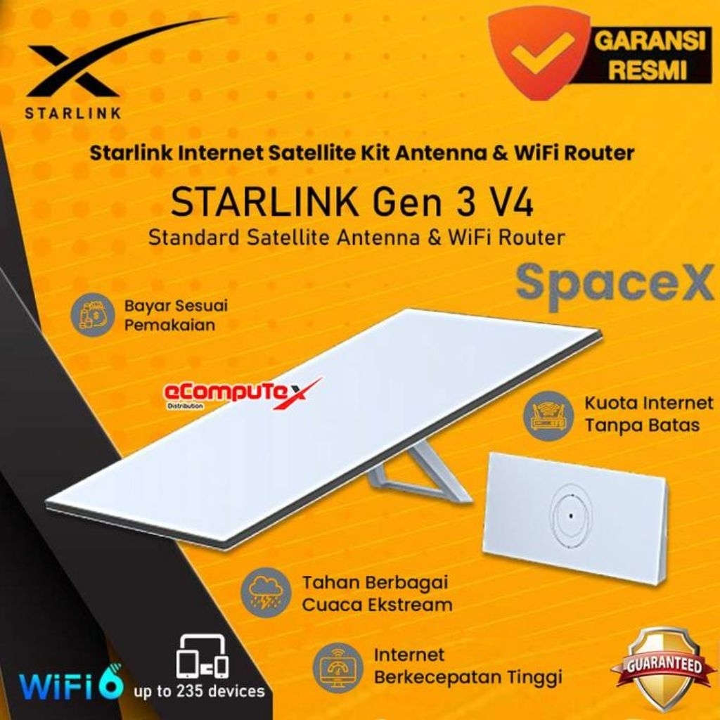 Internet satelit Starlink gen 3